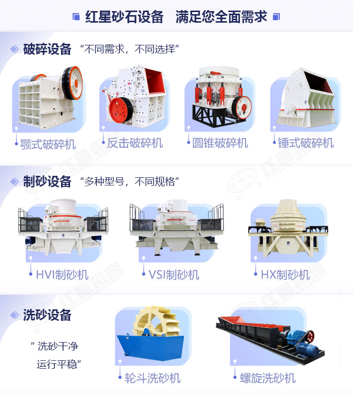 紅星機器擁有全套的制砂設備